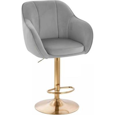 LuxuryForm Design Avola Velur na zlatom tanieri svetlo šedá