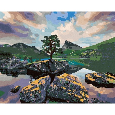Zuty Malování Podle Čísel Jezero Innerdalsvatna 80 x 100 cm Plátno Rám