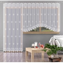 Hotová záclona alebo balkónový komplet, Elisa, biela 350 x 170 cm