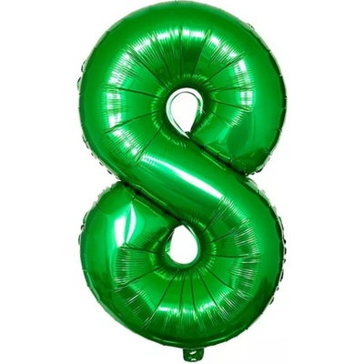 Godan Fóliový balónek B&C číslo 8 lahvově zelený 85 cm