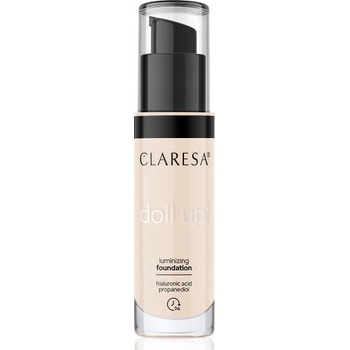 Claresa Doll Up! rozjasňujúci make-up pre prirodzený vzhľad 02 Light 34 g