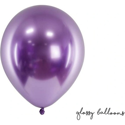 PartyDeco Balónik latexový lesklý Glossy fialový 27 cm