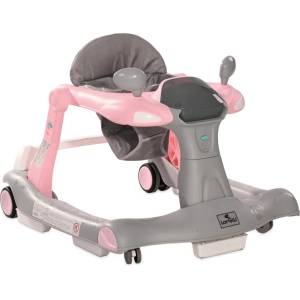 Lorelli Проходилка 2 в 1 Lorelli - Rider, Pink & Grey (10120390002) Проходилка