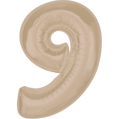 Godan Balónek fóliový číslo 9 matný latte 92cm