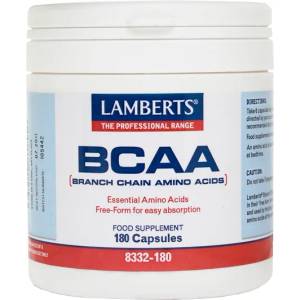 LAMBERTS ЛАМБЕРТС bcaa РАЗКЛОНЕНИ АМИНОКИСЕЛИНИ 180 КАПС. / lamberts bcaa 180caps