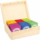 Hampstead Tea London Luxusná čierna drevená kazeta mix vreckových BIO čajov 6 druhov 78 ks