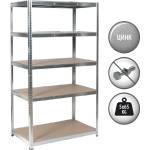  Метален стелаж Carmen CR-1021 - 190х100х40 см, до 65 кг на рафт - цинк