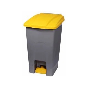 Planet Line Кош за отпадъци Planet Line, За разделно събиране, С педал, Пластмасов, 70 л, Жълт, 5025140117