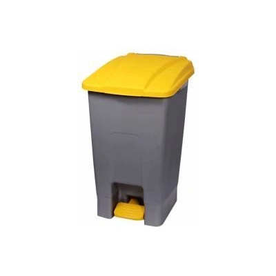Planet Line Кош за отпадъци Planet Line, За разделно събиране, С педал, Пластмасов, 70 л, Жълт, 5025140117