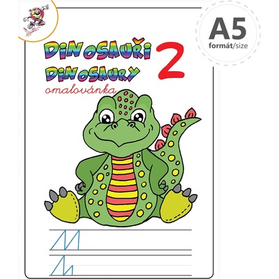 Omaľovánka A5 Dinosaury 2