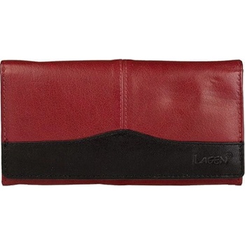 Lagen dámska kožená peňaženka Red Black PWL 367
