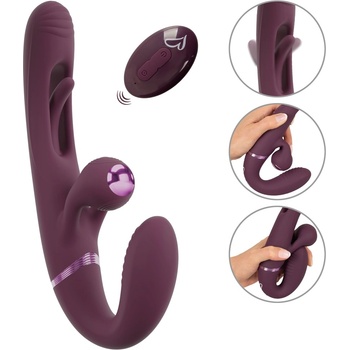 Javida RC Strapless Strap-On With Flicking Tongue Purple