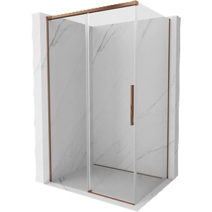 Mexen Rox плъзгаща се душ кабина 130 x 120 см, прозрачна, розово злато - 8C2-130-120-60-00 (8C2-130-120-60-00)