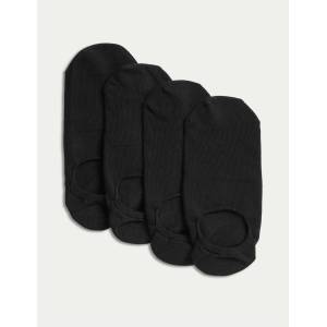 Marks & Spencer Комплект от четири чифта черни дамски чорапи Marks & Spencer Trainer liner low socks Marks & Spencer | Cheren | ЖЕНИ | 35 1/2-38