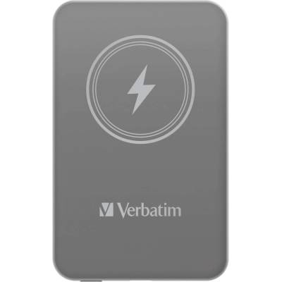Verbatim MCP-5GY Power Pack 5000 mAh с UBS-C PD 20W / Магнитно безжично зареждане 15W Сив (0023942322443)
