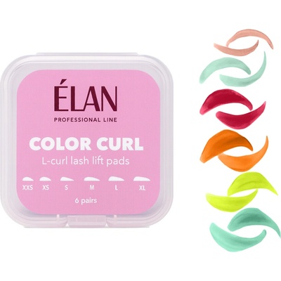 ÉLAN Color Curl: L-curl Lash Lift Pads – natáčky na lash lifting 6 párů