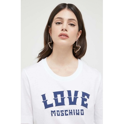 Love Moschino Bavlnené tričko W 4 F15 4K M 3876 biela