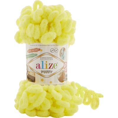 Alize příze Puffy 552 neon žlutá