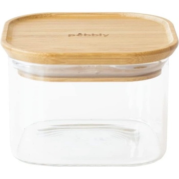 Pebbly Кухненски буркан за съхранение PKV-042, 500 мл, стъкло / бамбук, Pebbly (PEBB3760132815589)