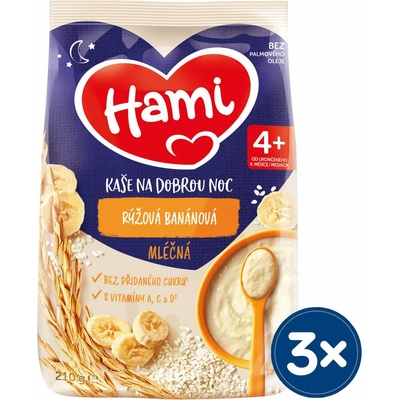 Hami mléčná kaše rýžová banánová 9 x 210 g
