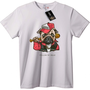 NOONEBRAND Тениска Гангстер Мопс - 2XL, Black