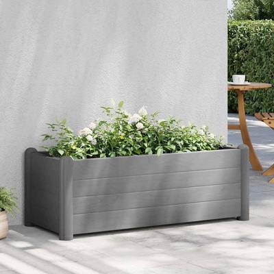 Petrashop Vyvýšený záhon PP kamenný šedý 100 x 43 x 35 cm Šedý