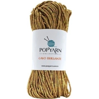 POPYARN Příze Cavo brillante B05 - hořčicová, 200g 100m