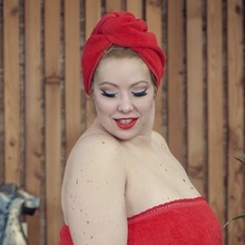 MaryBerry Red Couture Turban červený