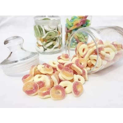 The Candy Plus Sweet Broskvové želé kyselé mini oválky 1 Kg