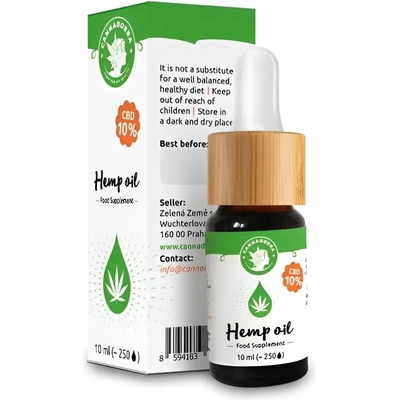 Cannadorra CBD konopný olej, 10 % CBD, 10 ml