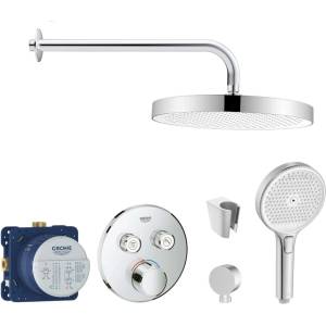 SANITINO - Душ комплект Grohe със смесител и скрито тяло, аксесоари kielle, хром SANI21GKK009 (SANI21GKK009)