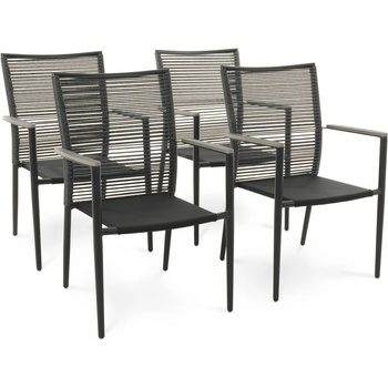 di volio sada 4ks zahradních židlí Asti šedé