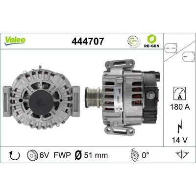VALEO Alternátor VALEO RE-GEN REMANUFACTURED VA 444707