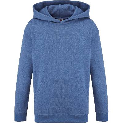Fruit of the Loom КЛАСИЧЕСКИ ДЕТСКИ СУИТШЪРТ С КАЧУЛКА / Детски суитшърт с двуслойна качулка - син 128 (162043t38a5)