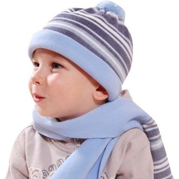 Bugga PD618 čiapka a šál modrá