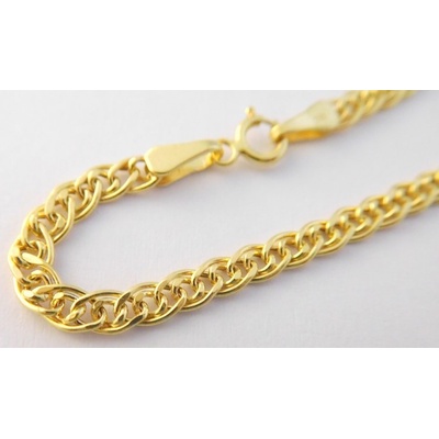 Klenoty Budín Mohutný pevný silný zlatý náramek 24cm 585/2,43gr HK7138 – Zboží Dáma