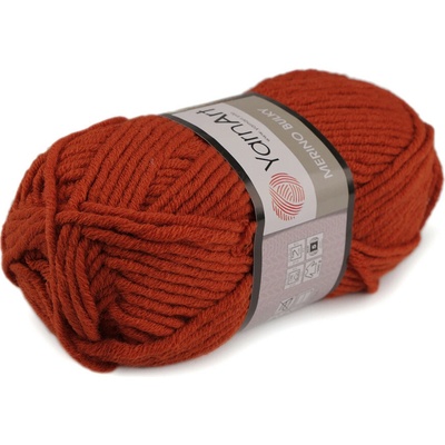 Pletací příze Merino bulky 100 g Varianta: 14 (3027) rezavá stř., Balení: 1 ks 42110/79188/202308