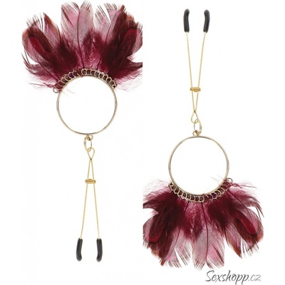 Taboom Tweezers With Feathers Gold