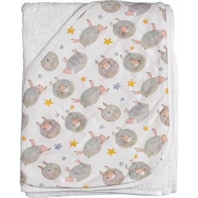 Butterflies Bambusová froté osuška s kapucňou XKKO BMB 90x90 Dreamy Sheeps