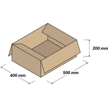 NAKUPIM.SK Kartónová krabica 3VVL klopová 500 x 400 x 200 mm