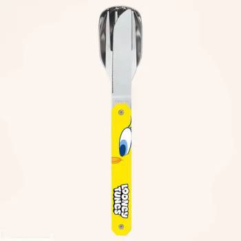 Image 1 of AKINOD Комплект за хранене Akinod Straight Cutlery 12H34, Tweety Bird (A01MWRN04)