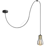 Helam Пендел TUBE 1xE27/15W/230V черен/златист (HE1645)