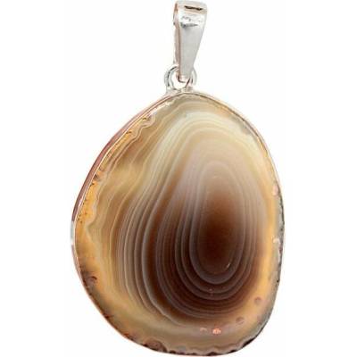 Nefertitis Achát Botswana plátek přívěsek stříbro P286 NF63408