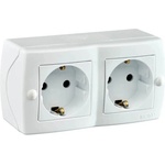 Mono Electric ДВОЕН КОНТАКТ ЗА ОТКРИТ МОНТАЖ ip20 БЯЛ mono octans (8680453043025)