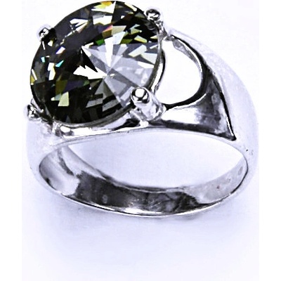 Čištín Stříbrný s krystalem Swarovski Rivoli Black diamond T 1188