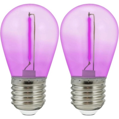 Polux SADA 2x LED žárovka PARTY E27/0,3W/36V fialová SA1803