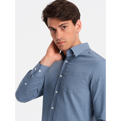 Ombre Clothing Мъжка сатенена риза Ombre Clothing SLIM FIT OM-SHCS-0174 Ombre Clothing | Sin | МЪЖЕ | S