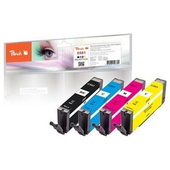 Peach Canon CLI-551, Multipack - kompatibilný