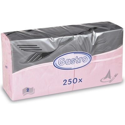 Gastro 86902 servítky 2V ružové 250ks 33x33cm