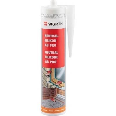 Würth Neutrálny silikón A8 PRO 310 ml sivá